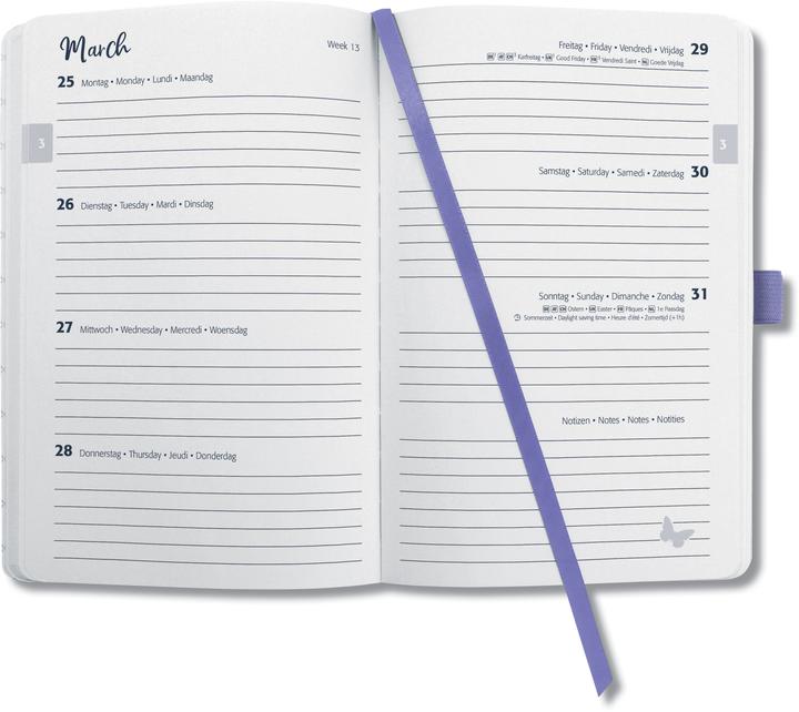 Image du produit Jolie Agenda Flair 2026 J6124 1W/2S dark purple ML A6 (Allemand)