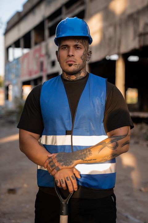 Actual product image Korntex Warnweste „Dortmund“ - Blau - 6XL (6XL)