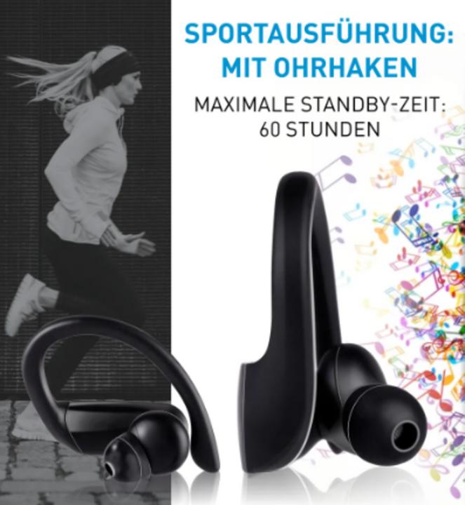 Image du produit Grundig Earbuds Sport TWS 300mAh BT (pas de réduction du bruit, 2 h, Sans fil)