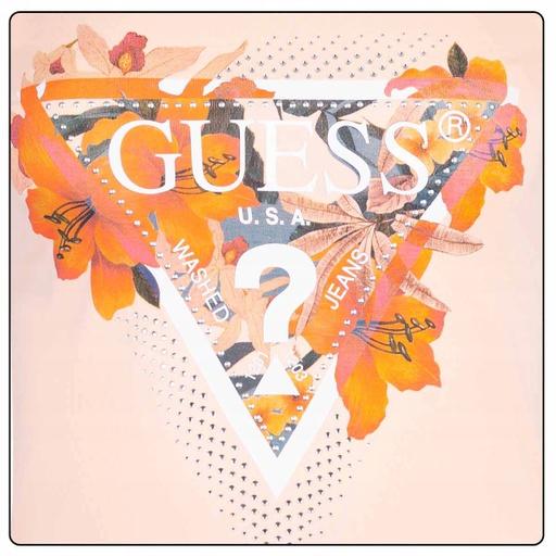 Produktbild Guess Damen T-Shirt Tropical Triangle Tee (S)