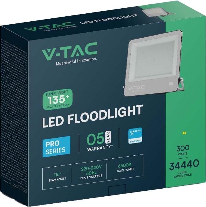 Actual product image V-TAC LED-Fluter, VT-44201, EEK: D, 300 W, 27000 lm, 6500 K, IP65 (27000 lm, IP65)