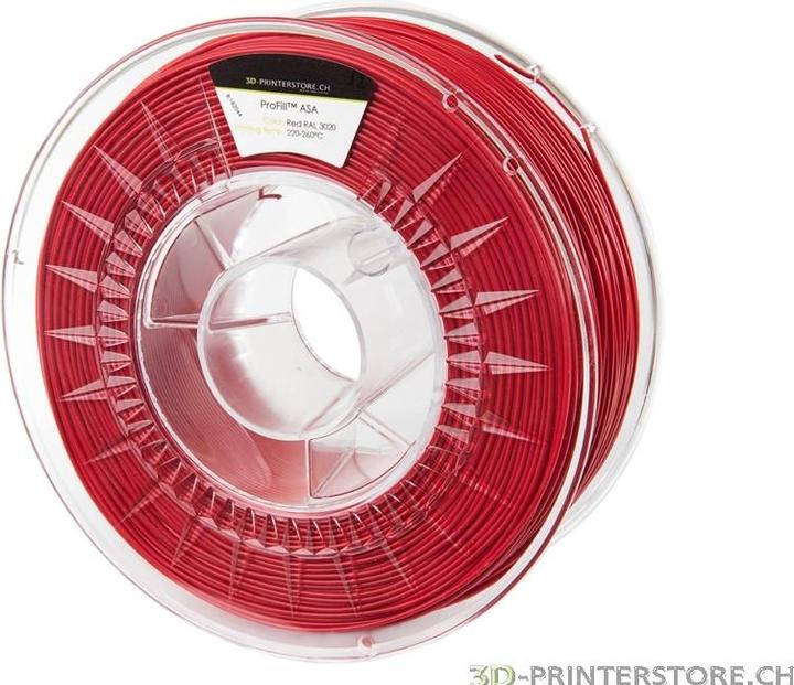 Actual product image 3d-printerstore.ch ASA ProFill Filament 2.85mm 1kg bloody red (ASA, 2.85 mm, 1000 g, Red)