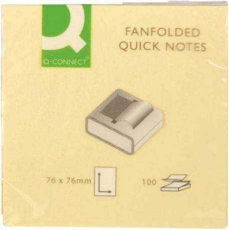 Image du produit Q-Connect Papillons adhésifs Z-Quick Notes jaune (76 x 76 mm)