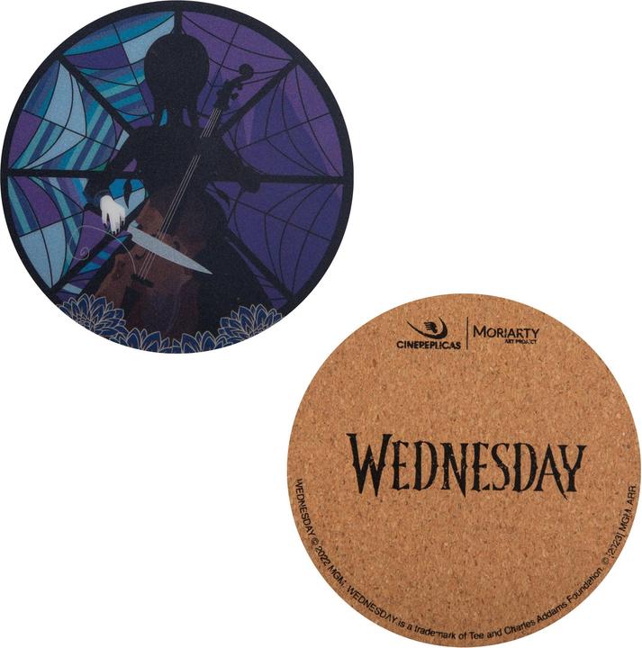 Produktbild Cinereplicas Wednesday Untersetzer 4er-Pack (4 x, Glasuntersetzer)