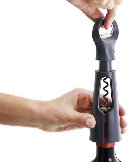Image du produit Joseph Joseph 3in1 Korkenzieher, grau, DUO (Tire-bouchon)