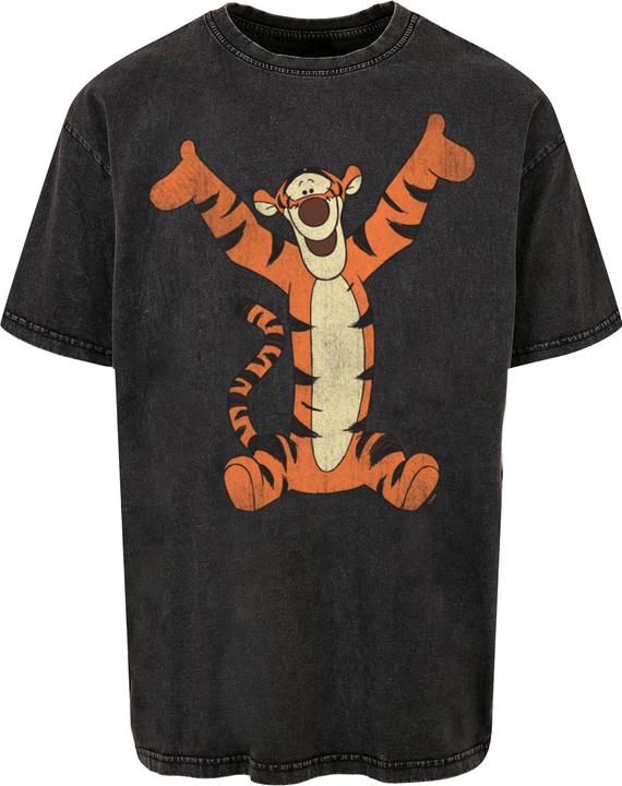 Actual product image Absolute Cult Winnie The Pooh - Tigger Classic Acid Washed Oversize Tee - 115203 (L)