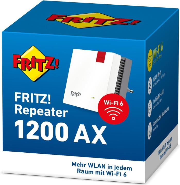 Actual product image AVM FRITZ!Repeater 1200 AX (2400 Mbit/s, 600 Mbit/s)