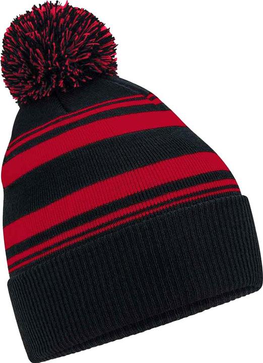 Beechfield Erwachsene Fan Striped Beanie