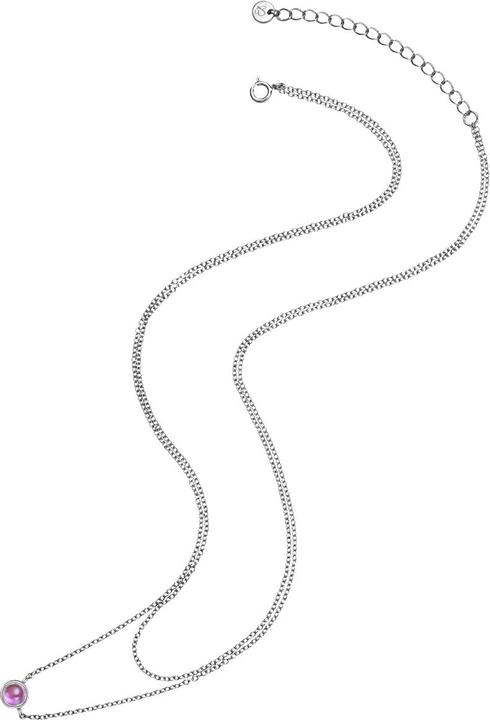 Immagine prodotto Glanzstücke München Catena da donna in argento sterling con ametista da 42,0/36,0 cm + 5,0 cm di estensione - 29946 (Argento)