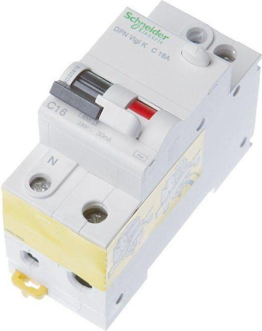 Image du produit Schneider Interrupteur différentiel 2P 16A C 0,03A type AC DPN Vigi K A9D20616