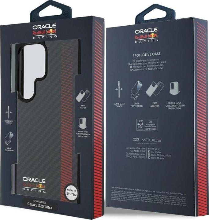 Actual product image Red Bull Real Carbon Fiber Powerbar MagSafe Case for Samsung Galaxy S25 Ultra Black (Samsung Galaxy S25 Ultra)