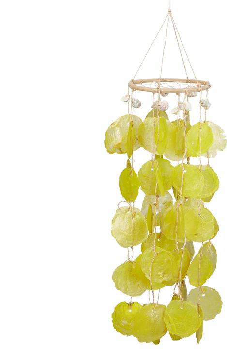 Actual product image Relaxdays Capiz wind chime