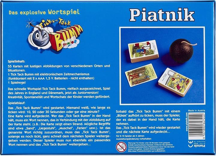 Actual product image Piatnik Tick Tack Boom Junior (German)