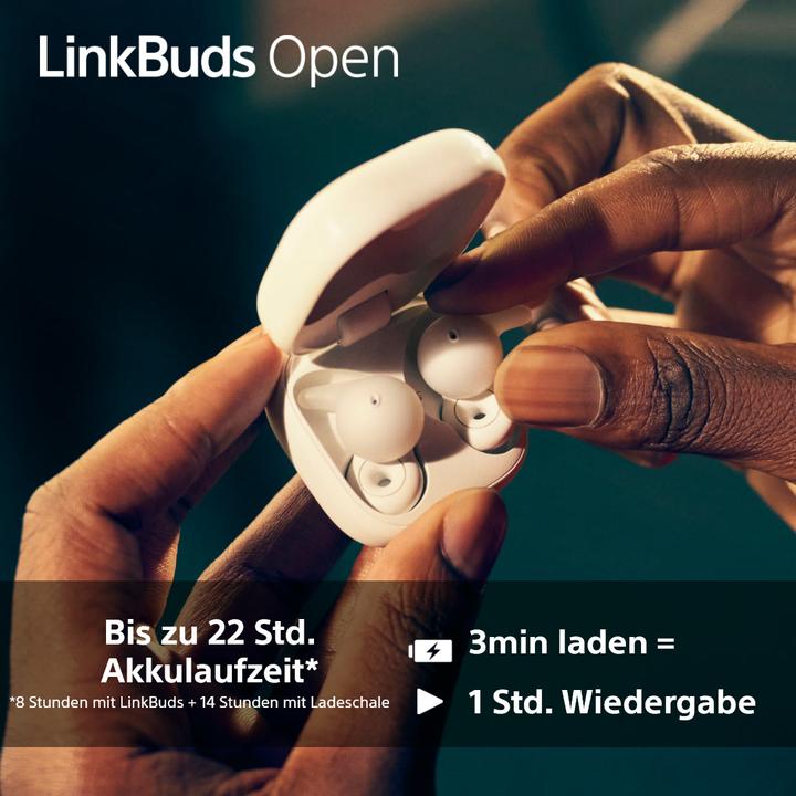 Image du produit Sony LinkBuds Open (pas de réduction du bruit, 8 h, Sans fil)