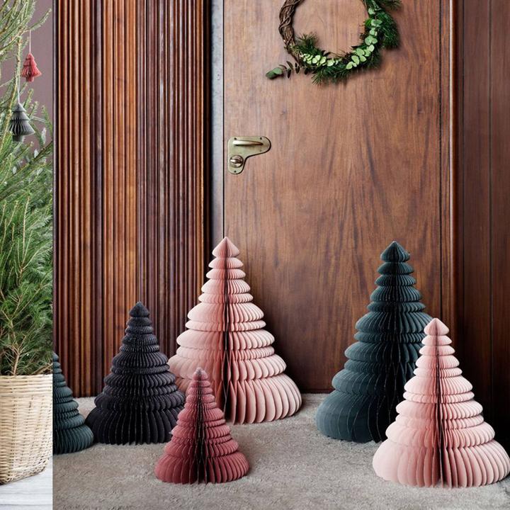 Broste Copenhagen Albero di Natale di carta Set di 3
