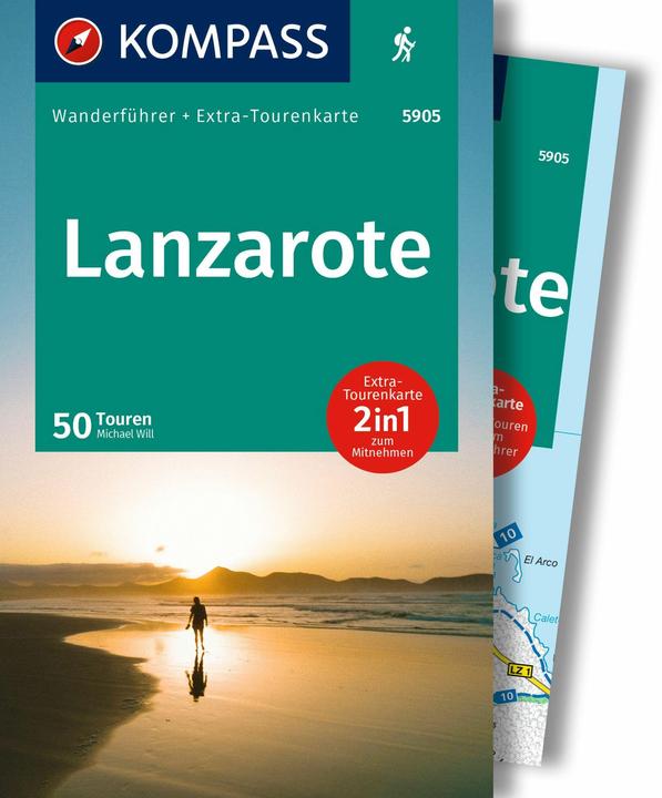 Image du produit Guide de randonnée Lanzarote, 50 circuits avec carte supplémentaire