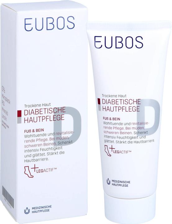 Immagine prodotto Eubos Crema per la cura della pelle dei piedi e delle gambe dei diabetici, 100 ml (Pediluvio, 100 ml)