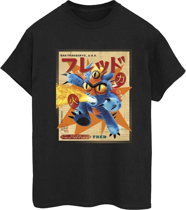 Disney Big Hero 6 Baymax Fred Newspaper TShirt (XXL)