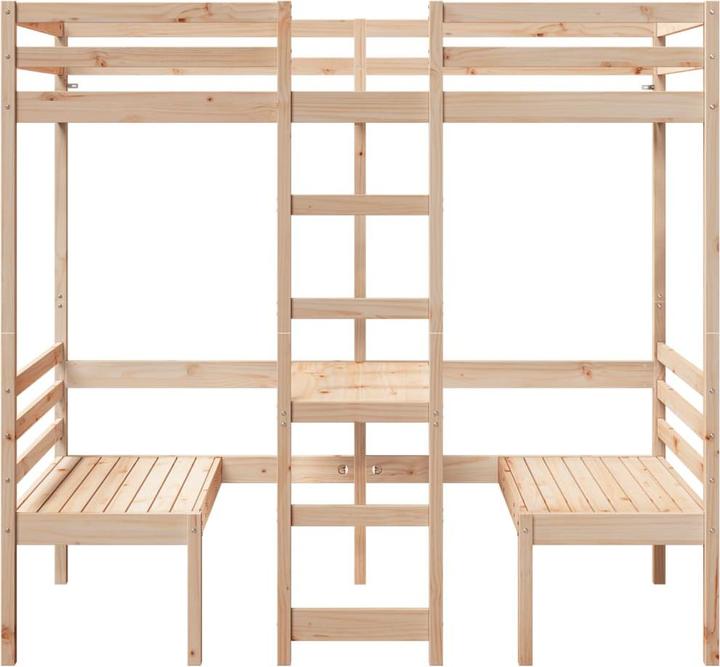Produktbild VidaXL Hochbett mit Schreibtisch & Stühlen (90 x 190 cm)