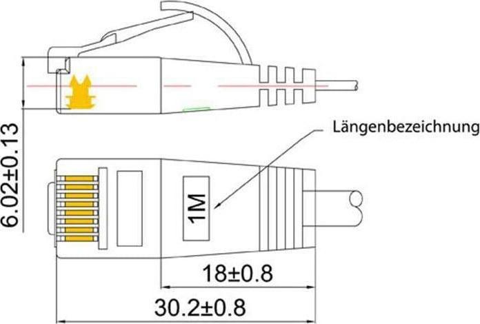 Actual product image Wirewin Network cable (U/UTP, CAT6, 0.15 m)