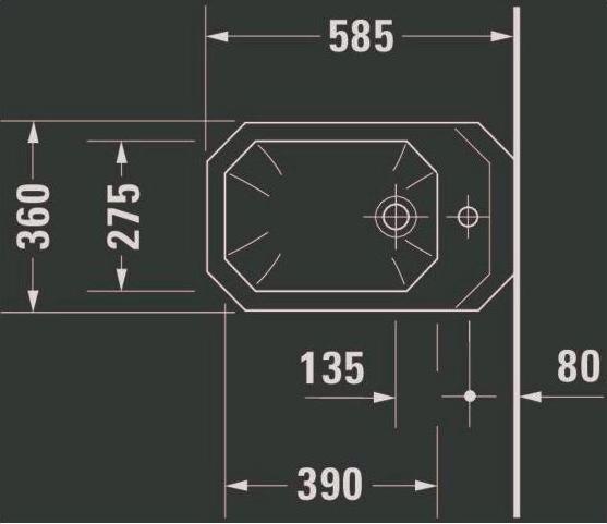 Produktbild Duravit Wand-Bidet 1930 m ÜL HLB 360x580mm 1 Hahnloch weiss