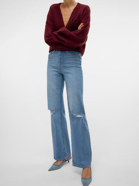 Actual product image Vero Moda VMTESSA Hohe Taille Weiter Beinschnitt Jeans Weit geschnitten (W32/L34)