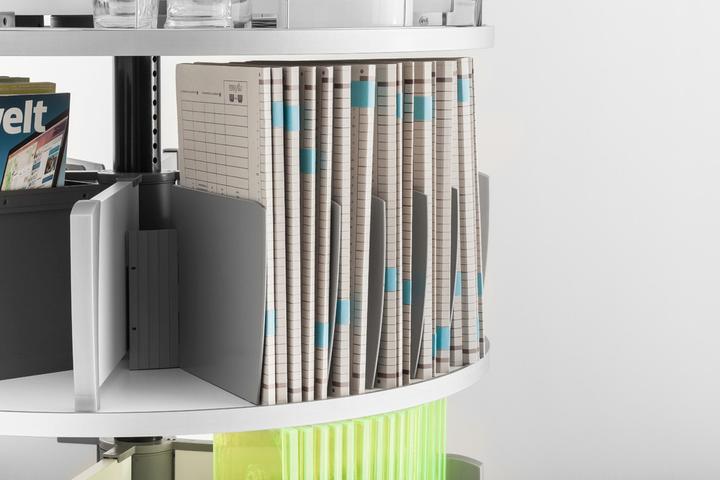 Produktbild Moll Ordnerdrehsäule Multifile 3 Etagen 72 Ordner weiss