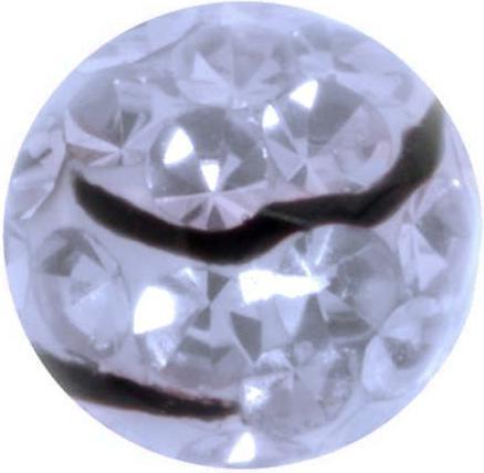 Bijouteria Piercingverschluss (Chirurgenstahl 316L, Epoxiharz, Kristall)
