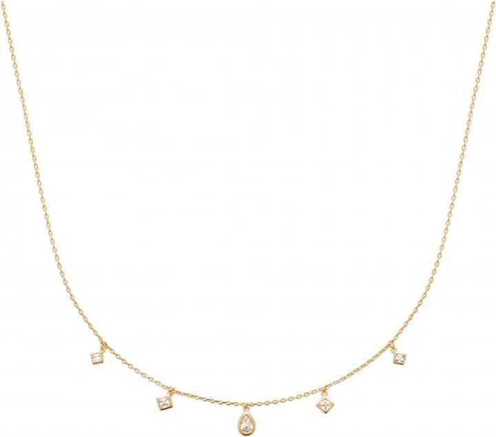 Lara Vergoldete HALSKETTE -40+3+2CM - ZIRKONIA