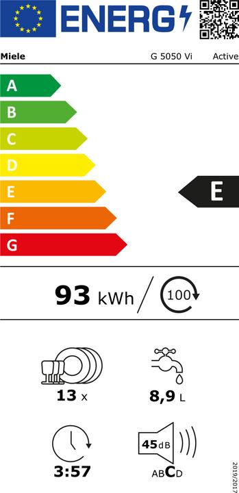Energie-Label Miele G 5050 Vi Active