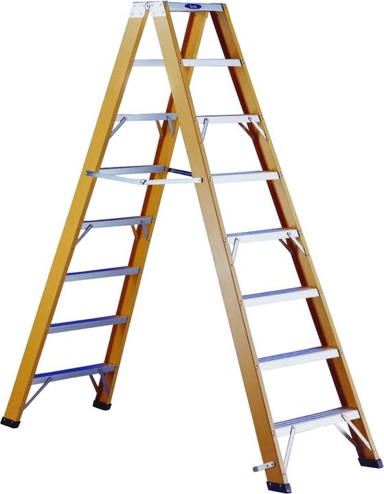Produktbild Cimco Stufen-Stehleiter mit 2 x 10 Stufen, Höhe 2,50m, 30.000V (Gerüst, 250 cm)