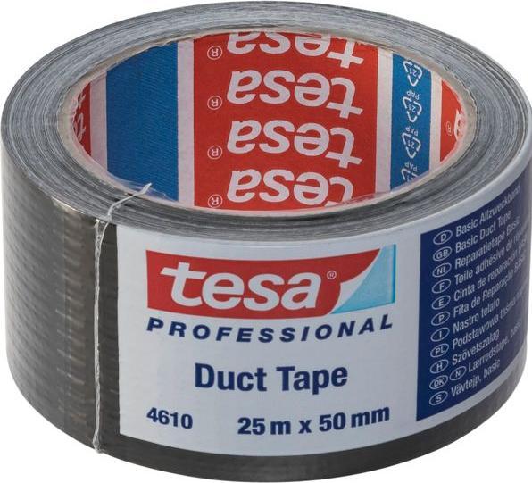 Produktbild tesa Gewebekleb. 25m x 50mm schwarz 04610 (50 mm)