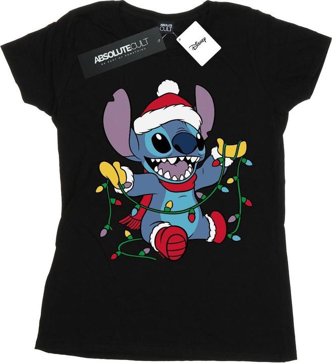 Disney Lilo And Stitch Christmas Lights TShirt (L)
