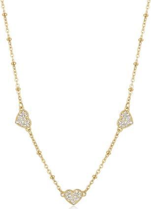 Sagapo S'Agapõ - Aurora SAR39 Sparkling Hearts Gold Plated Love Necklace (Edelstahl)