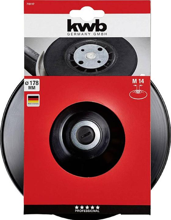 Actual product image kwb Backing pad for angle grinder, Ø 178 mm 718117 Diameter 178 mm