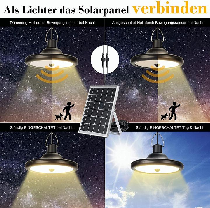 Produktbild Jackyled Hängende Solarlampe mit Bewegungssensor