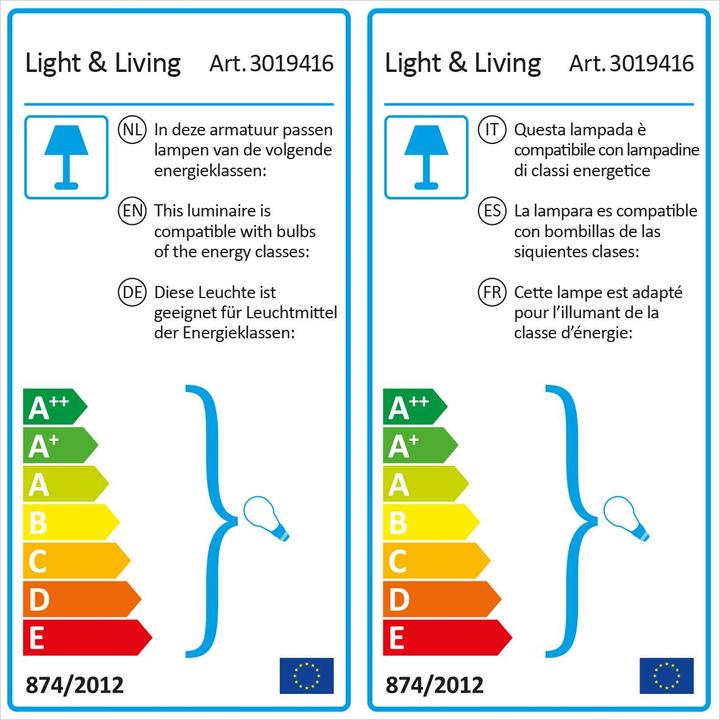Energie-Label Light & Living Kylie (E27)