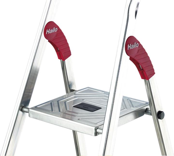 Produktbild Hailo L60 StandardLine, Alu-Sicherheits-Stehleiter, 6 Stufen (Stehleiter, 128 cm)
