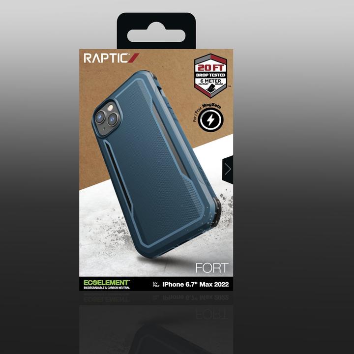Actual product image X-Doria Raptic Fort case for iPhone 14 Plus with magSafe armored blue cover (Apple iPhone 14 Plus)