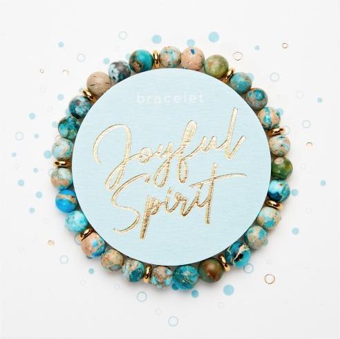 HCA Armband - "Joyful Spirit" - Aqua Terra Jaspis Blue (18 cm)
