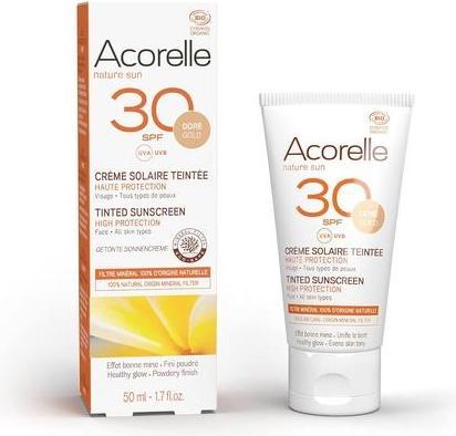 Immagine prodotto Acorelle Crema solare color oro SPF30 (Crema solare viso, SPF 30, 50 ml)