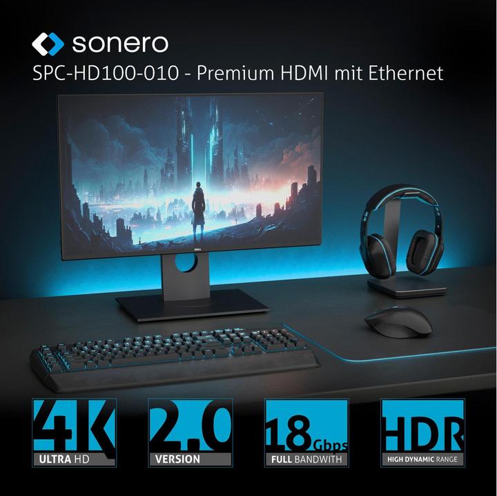 Immagine prodotto Sonero HDMI (Tipo A) - HDMI (Tipo A) (3 m, HDMI)