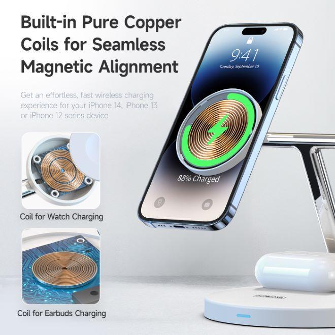 Actual product image Duzzona Wireless Charger W9 3 in 1 (15 W)