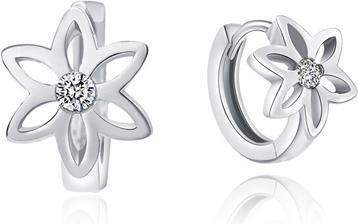 Moiss Gentle silver earrings with flowers E0000140 (L)
