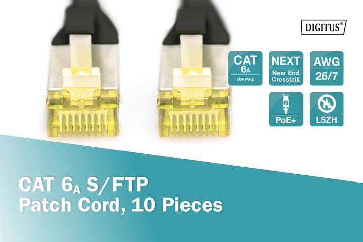 Produktbild Digitus Netzwerkkabel (S/FTP, CAT6a, 0.50 m)