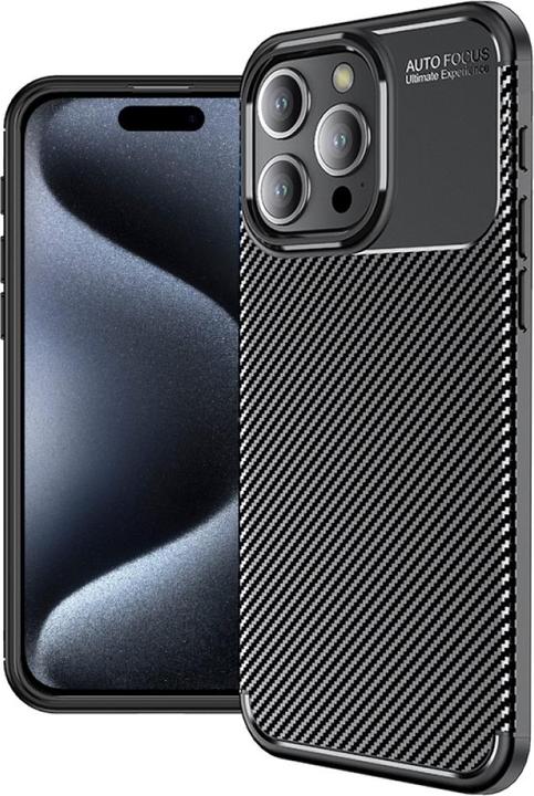 Image du produit Screenguard Apple iPhone 15 Pro Max Housse Design carbone TPU Case (Apple iPhone 15 Pro Max)