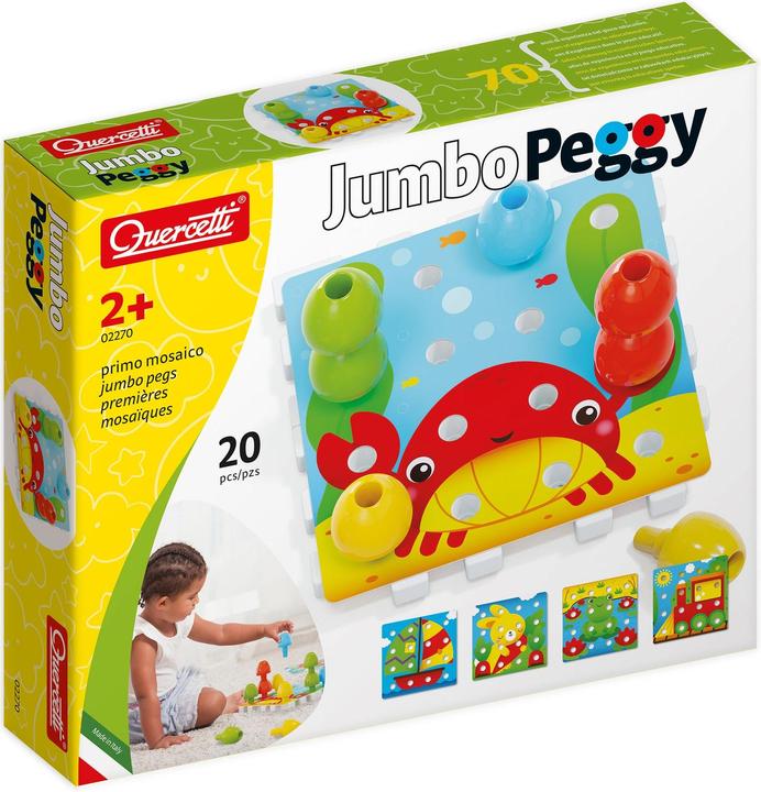 Quercetti Jumbo Insteek Pins, 20dlg.