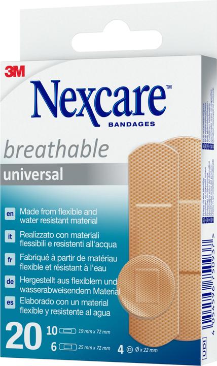 Produktbild Nexcare Breathable Universal Pflaster (20 x)