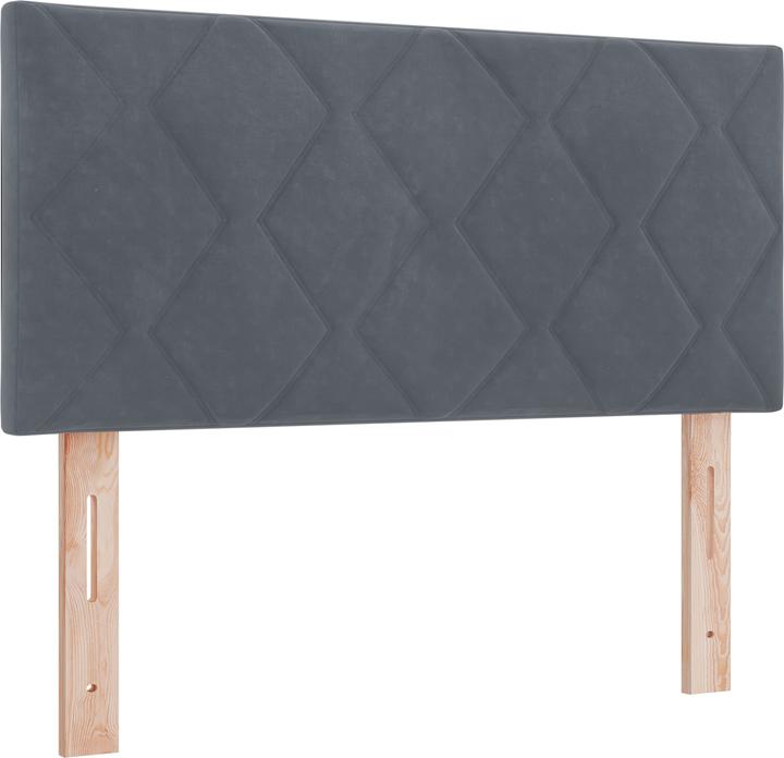 Image du produit VidaXL Lit boxspring avec matelas gris foncé 90x200 cm velours (90 x 200 cm)