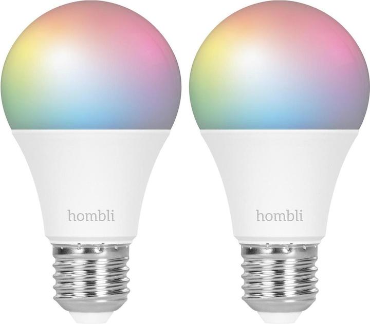 Actual product image Hombli Smart Bulb 9W RGB (2x) (E27, 9 W, 800 lm, 2 x, F)